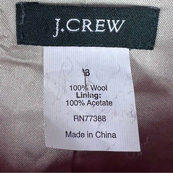 J.CREW Vintage Red Wool Crop cape style jacket | Women’s 8 - Picture 3 of 11